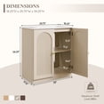 thumbnail image 3 of SinCiDo 30 Inch Bathroom Vanity with Sink, Arched Bathroom Vanity Cabinet with Ceramic Basin, Modern Fluted Bathroom Vanity w/Adjustable Shelf, 3 of 7