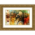 thumbnail image 1 of Zakrynycny, Viktor 14x10 Gold Ornate Wood Framed with Double Matting Museum Art Print Titled - Unknown in a Tiger Scarf, 1 of 4