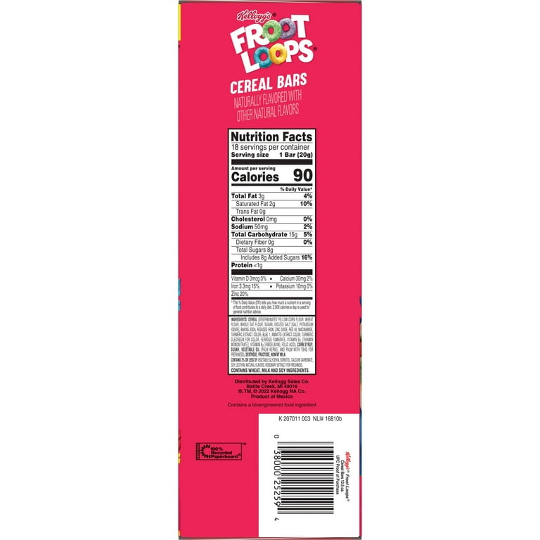 Froot Loops Cereal Bars, On The Go Snack Food, Kids Snacks, Original (8  Boxes, 48 Bars)