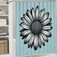 thumbnail image 6 of JRXY Print Sunflower Dahlia Decorative Shower Curtain (Sunflower & Yellow) White, 6 of 7