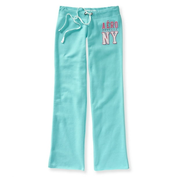 Aeropostale Womens Classic NY Athletic Sweatpants, Verde, Small Aeropostale Pantalones deportivos