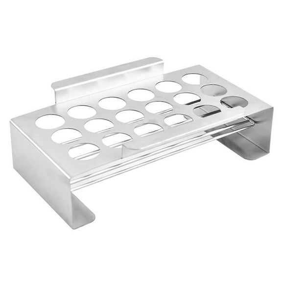 Stainless Steel Jalapeno Grill Rack with Bottom Supportive Bars Popper Griller & Cooker Large 18 Hole Pepper Rack