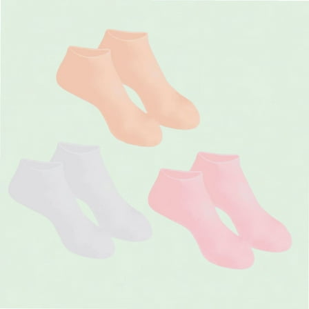 Moisturizing Socks for Cracked Heels, Spa Lotion Infusion Foot Care, 3 Pairs
