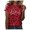 Red, variant on Football Heartbeat Graphic Tee – Women's Casual Round Neck Top in S-XXL, Comfy Summer Sport Shirt with Football Print, Everyday Wear T-Shirt for Game Day and Sports Fans
