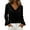 Black, variant on Evening Tunic with Draped Cowl Neck – Women's Elegant Metallic Velvet Long Sleeve Top, Solid Color Luxe Blouse for Dressy Casual Wear, Loose Fit Soft Drape Fall Winter