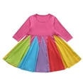 thumbnail image 6 of Actoyo Kids Baby Girl Cotton Long Sleeve Rainbow Dress , Princess Tutu Party Dresses 0-5T, 6 of 13