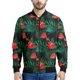 thumbnail image 3 of Nueva chaqueta con cremallera y estampado 3D de flores hawaianas para hombre, sudaderas estilo bombardero con estampado de plantas tropicales, abrigos de manga larga de gran tamaño, 3 of 5