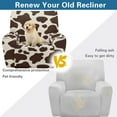 thumbnail image 4 of Kuiaobaty Cow Pattern Reclining Sofa Slipcover with Side Pocket Breathable Recliner Chair Cover Large Washable Reclining Slipcover Stretch Recliner Couch Cover for Pets Kids, 4 of 8