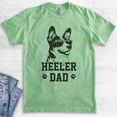 thumbnail image 2 of Heeler Dad, Unisex Men's Shirt, Australian Cattle Dog, Heeler Owner, Funny Dog Dad Gift, Heather Apple Green, Large, 2 of 6