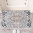 thumbnail image 2 of Boho Blue Retro Design Rug Door Mat Welcome Door Mat for Front Door, Home Entrance, Yard, Floor, Patio, Non Slip Spring Summer Welcome Mat Indoor Outdoor Doormat 30"*17", 2 of 6