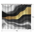 thumbnail image 5 of Black Marble Gold Wave Pattern Shower Curtain 84"x72" ,Bathroom Decorative Shower Curtains Set with 12 Hooks,Modern Waterproof Washable Shower Curtain, 5 of 6