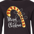thumbnail image 4 of Inktastic Merry Christmas Red and Gold Candy Cane Long Sleeve Youth T-Shirt, 4 of 5