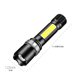 thumbnail image 2 of Linterna LED | Linterna de mano recargable con zoom - 200 lúmenes súper brillante | 4 modos | Aluminio impermeable IPX6 | Carga USB | Tiempo de ejecución de 8 horas | Alcance de 1640 pies | Al aire, 2 of 7