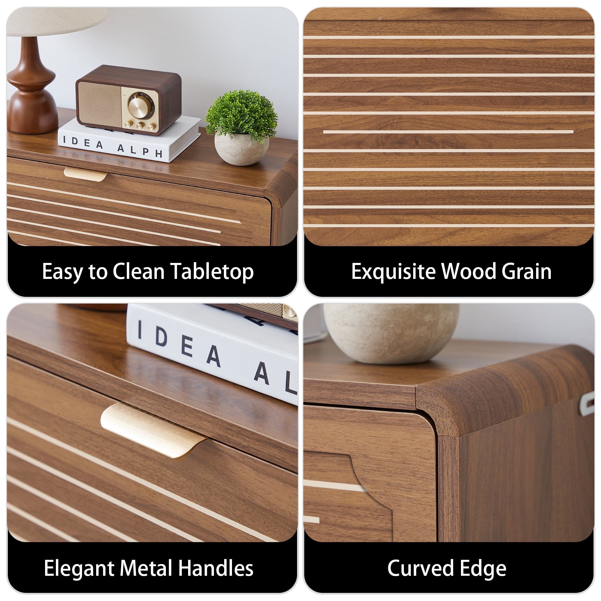 Wirrytor Walnut Curved Printed 2 Flip Drawer Shoe Cabinet, 85cm Double Layer Narrow Shoe Storage Organizer, Adjustable Shelf Entryway Shoe Rack With Anti-Tip Design For Hallway Bedroom