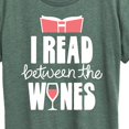 thumbnail image 3 of Instant Message - I Read Between The Wines - Women's Short Sleeve Graphic T-Shirt, 3 of 7