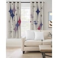 thumbnail image 2 of Purple Blue Diamond Blackout Curtains for Bedroom Living Room Darkening Curtains 84 Inch Length 2 Panels Set Modern Geometric Middle Century Beige Window Curtain Window Treatment Drapes 42"x84", 2 of 9