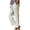 31# White, variant on Womens Striped Gingham Pants Summer Lounge Cute PJ Bottom Plaid Pants Casual Wide Leg Beach Trouser with Pockets Pink S