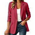 thumbnail image 5 of Hurxie Blazers for Women Casual Oversized Open Front Cardigan Long Sleeve Jackets Business Office Business Suit Blazer Wine,S, 5 of 6