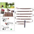thumbnail image 4 of Cinturón extensible para tienda de campaña de 300 cm, cuerda de acampada, resistente al desgaste, correa para colgar marrón, 4 of 9