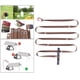 thumbnail image 4 of Cuerda de cuerda para acampar libre Correa de almacenamiento para acampar Tienda Tendedero Cable de iluminación Cordón con mosquetones marrón, 4 of 9