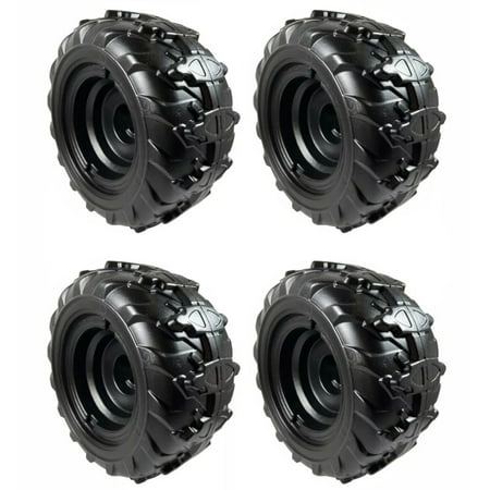 4 Genuine Power Wheels 3900-6454 Black Wheel For Jurassic World Dino Racer ATV