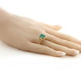 thumbnail image 5 of Gem Stone King 4.28 Ct Emerald Cut Green Malachite 18K Yellow Gold Plated Silver Ring, 5 of 5