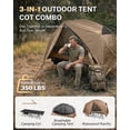 thumbnail image 5 of Gonex Instant Camping Cot Tent for Adults - No-Pole-Threading 1-Person Waterproof Tent & Cot Combo, Easy 5-Min Set Up Off-Ground Camp Bed for Hiking, Backpacking, Beach, 5 of 8