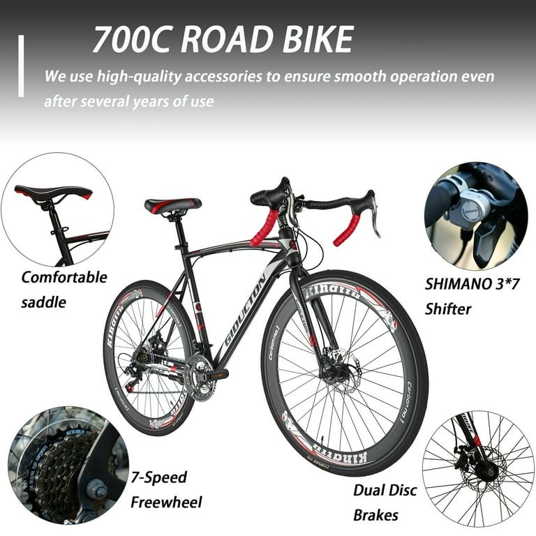 Eurobike XC550 Road Bike 21 Speed 700C wheels Racing Bike