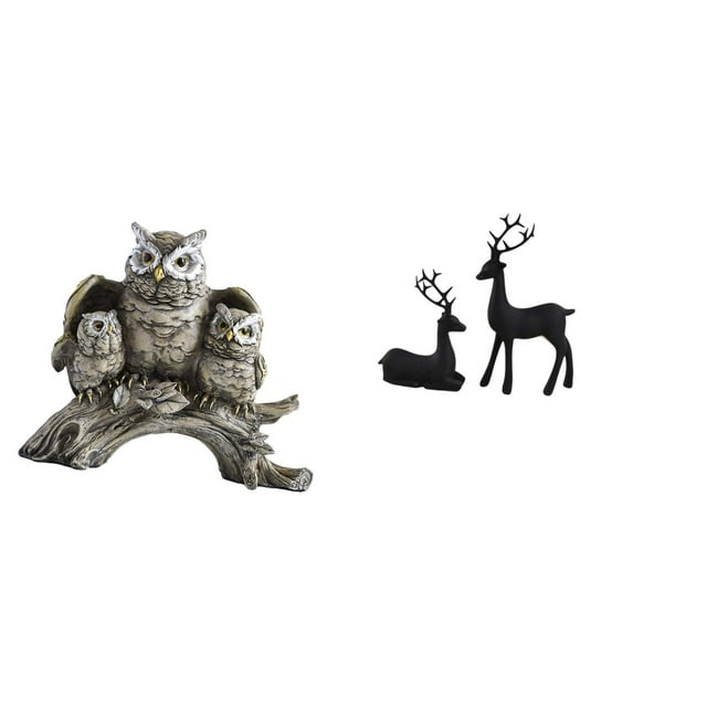 Escultura Moderna De Búho Y Ciervo, Adorno De Mesa Para Sala De Estar, Oficina, Estudio, Balcón, Mesita De Noche, Regalo Decorativo