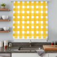 thumbnail image 5 of Yellow Plaid Sheer Curtains 84 Inches Long, Watercolor Grid Checker Gingham Farmhouse Light Filering Curtains, Breathable Simi Curtain Privacy Drapes for Living Room Bedroom Window Treatment, 5 of 9