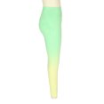 thumbnail image 3 of Leggings de yoga de cintura alta con degradado, sin costuras, color amarillo y verde, para realce de cadera, talla grande, 3 of 14