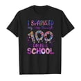 thumbnail image 4 of LUOGENLI T-Shirt pour Filles Enfants Mode Décontractée Imprimé Col Rond Ample Manches Courtes T-Shirt Top Maxi Chemises pour Filles 2025 Portefeuille Noir 10-11 Ans, 4 of 4