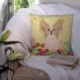 thumbnail image 3 of Caroline's Treasures BB6077PW1414 Easter Eggs Papillon Sable White Fabric Decorative Pillow, 14HX14W, multicolor, 3 of 4