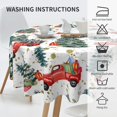 thumbnail image 5 of Merry Christmas Tablecloth Xmas Round Tablecloth 60 Inch Holiday Washable Table Cloth Cover for Farmhouse Outdoor Picnic Home Kitchen Party Decor, 5 of 6