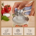 thumbnail image 6 of GORILLA GRIP Stainless Steel Manual Can Opener, Soft Touch Handle, Built-In Bottle Opener, Lavender, 6 of 10