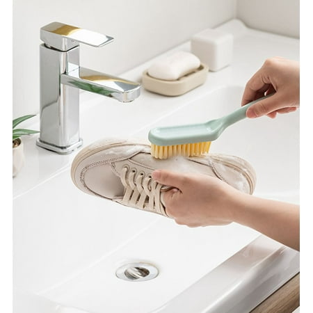 

Household long-handled shoe brush can be hung plastic shoe brush multifunctional cleaning brush does not hurt shoes soft bristles