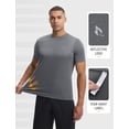 thumbnail image 5 of BALEAF Men's Sun Protection Shirts Short Sleeve T-Shirts Swim Rash Guard Hiking Running SPF UPF 50+ UV Lightweight Heather Gray L, 5 of 7