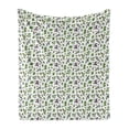 thumbnail image 1 of Mint Soft Flannel Fleece Throw Blanket, Culinary Herbs Cooking Ingredient Sage Thyme Oregano Pepper Parsley, Cozy Plush for Indoor and Outdoor Use, 50" x 60", Olive Green Plum White, by Ambesonne, 1 of 6