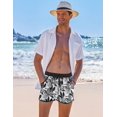 thumbnail image 4 of COOFANDY Men's Bathing Suit Color Block Swimming Trunks Athletic Swim Short Swimsuit Swimwear Beach Shorts, 4 of 7
