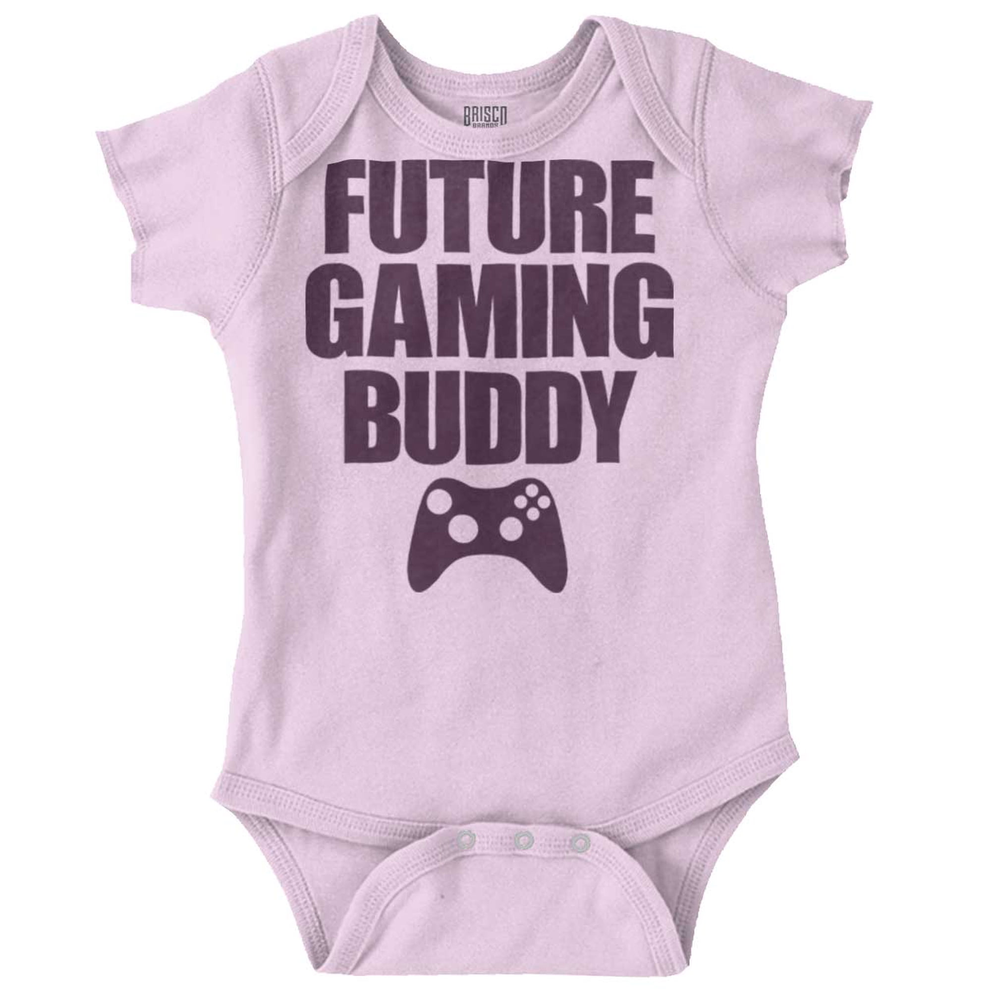 Future Gaming Buddy Gamer Dad Joke Romper Boys or Girls Infant Baby Brisco Brands 12M