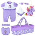 thumbnail image 1 of Set de ropa Reborn Baby Doll con capazo para muñecas de 43 a 56 cm, 1 of 7
