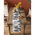 thumbnail image 5 of Ldtrchee Grey Forests Tree Table Runner 60 Inches, Pine Maple Trees Nature Pure Color Bed Runner Dresser Scarves Tabletop for Indoor Outdoor Parties/Ceremony/Banquet, 13" x 60", 5 of 8
