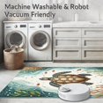 thumbnail image 5 of ODIKA 6'x9' Machine Washable Non-Slip Area Rug, Floor with Non Skid Support and Artistic Sea Inspired Print High Traffic Rug, Brown, 60370, 5 of 7