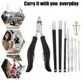 thumbnail image 3 of Unique Bargains Toenail Clippers for Thick Nails Nail Clippers for Men and Women Nail Clippers Kit Pack of 13 Black, 3 of 7