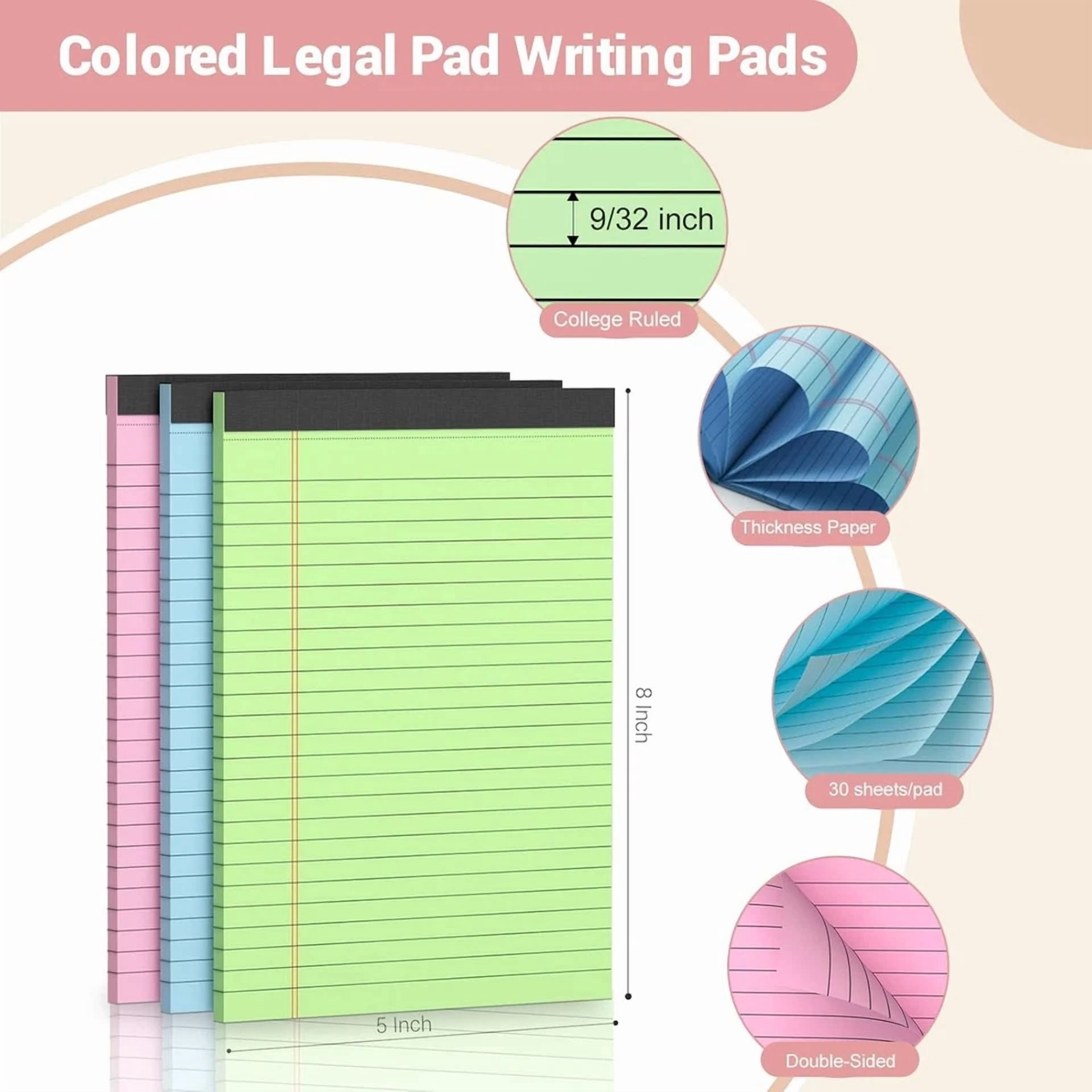 CRESTIN- Note Pads 5X8, Narrow Ruled Legal Pad, Writing 5 X 8 In- 30 Sheets