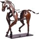thumbnail image 1 of Estatua de caballo hecha a mano - Decoración rústica única para la oficina y el hogar - Escultura de metal pintada a mano - Regalo artesanal perfecto (marrón), 1 of 5