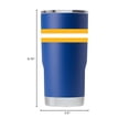 thumbnail image 5 of Gametime Sidekicks Pittsburgh 20oz Blue Tumbler - Officially Licensed, 18/8 Stainless Steel, Double-walled, Vacuum-insulated, UV LED Printed Logos, Sweatless, Stays Hot/Cold - 360, 5 of 6
