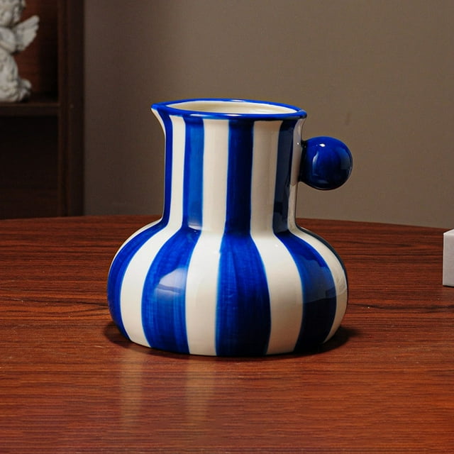 Ltdhehe Striped Vase Elegant For Home Modern Flower Vase Unique Centerpiece For Table Perfect Idea For Housewarming Wedding Anniversary