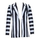 thumbnail image 4 of Disfraz de cosplay de Anime Adam, traje de rayas blancas y negras, chaqueta, camisa, pantalones, trajes de fiesta de Halloween para hombres adultos, 4 of 4