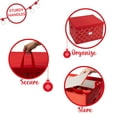 thumbnail image 4 of Simplify 60 Count Non Woven Ornament Storage Box with Stackable Dividers, Red, 4 of 13